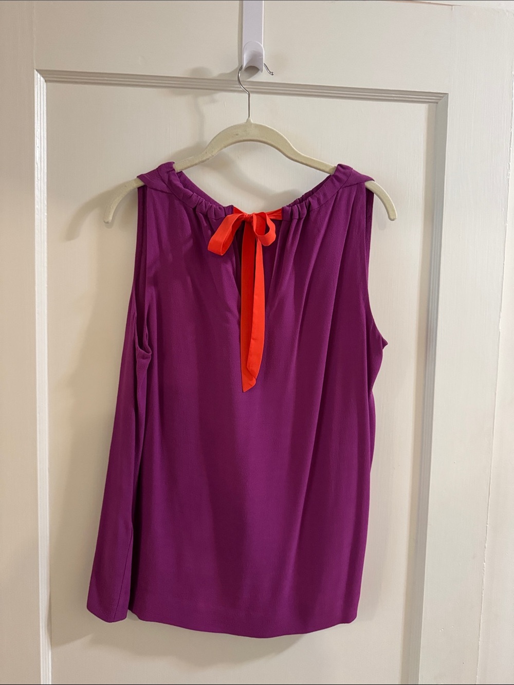 Kate Spade Sleeveless Purple with Back Orange Tie Detail